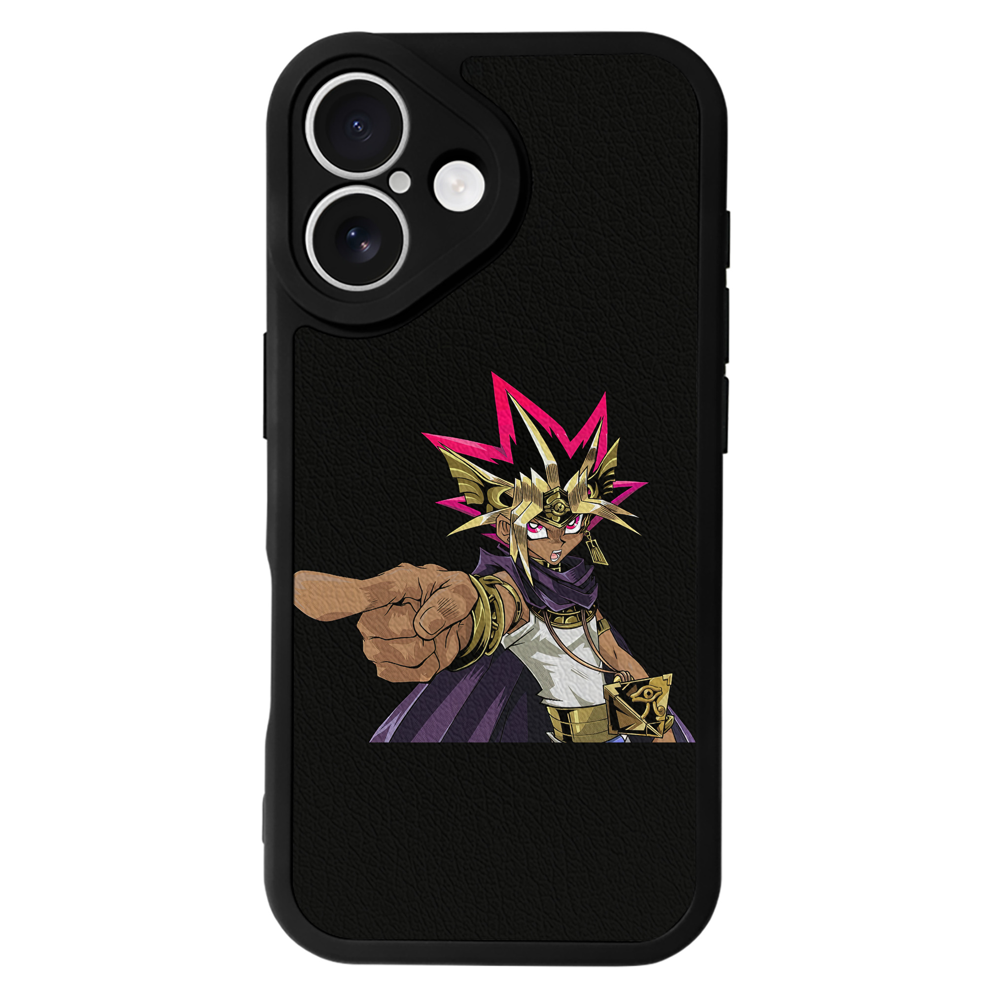 （画像用） 遊☆戯☆王 Yu-Gi-Oh! 【iPhone 16シリーズ対応】シリコンスマホケース（レザー調） 材質：シリコン